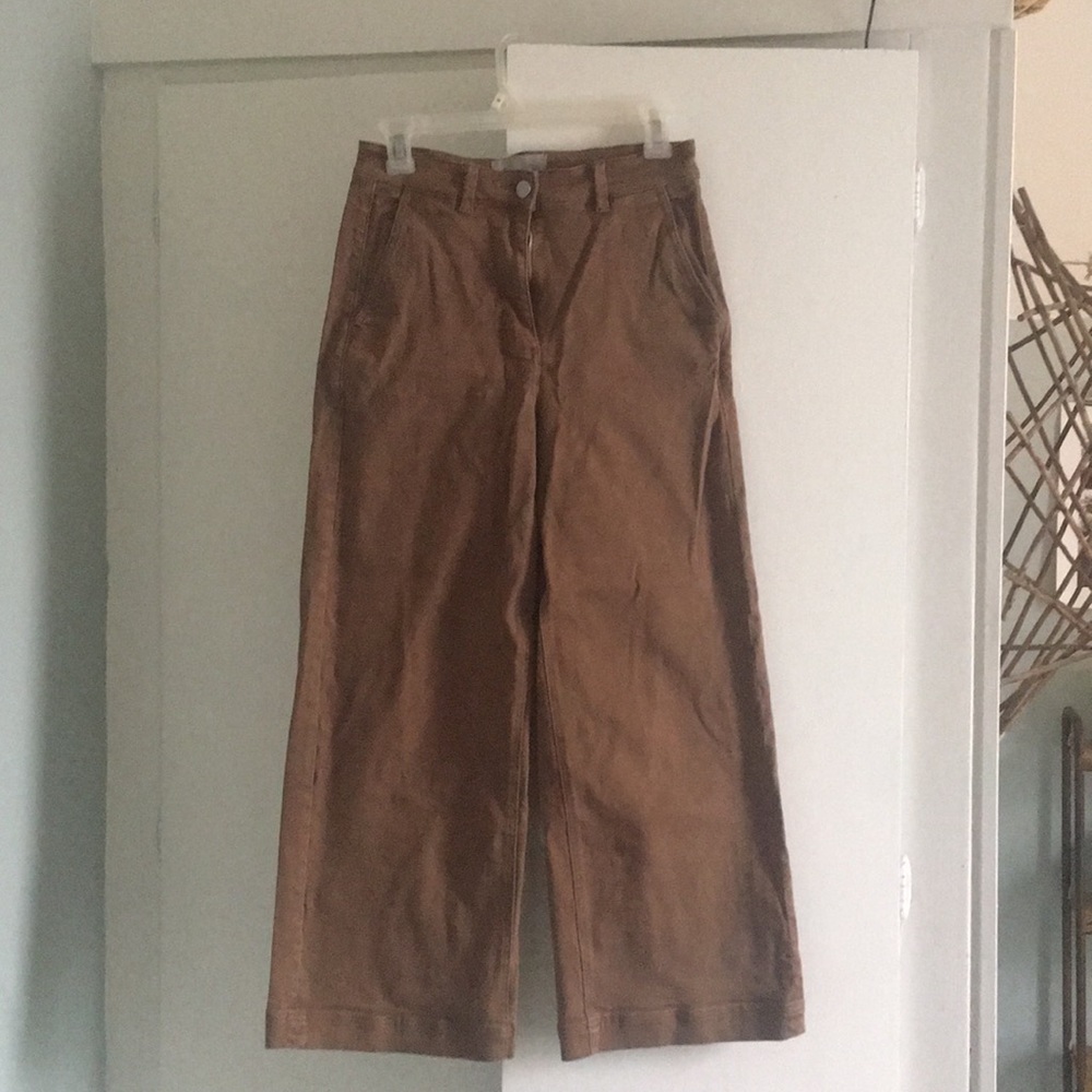 Everlane Wide Leg Crop, Ochre, Size 4